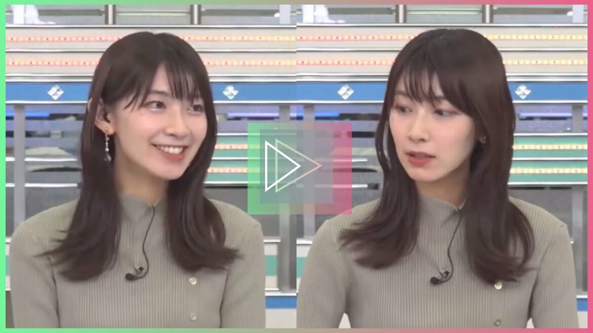 Weather caster cool Switching when the Flood Warning is issued, Japan