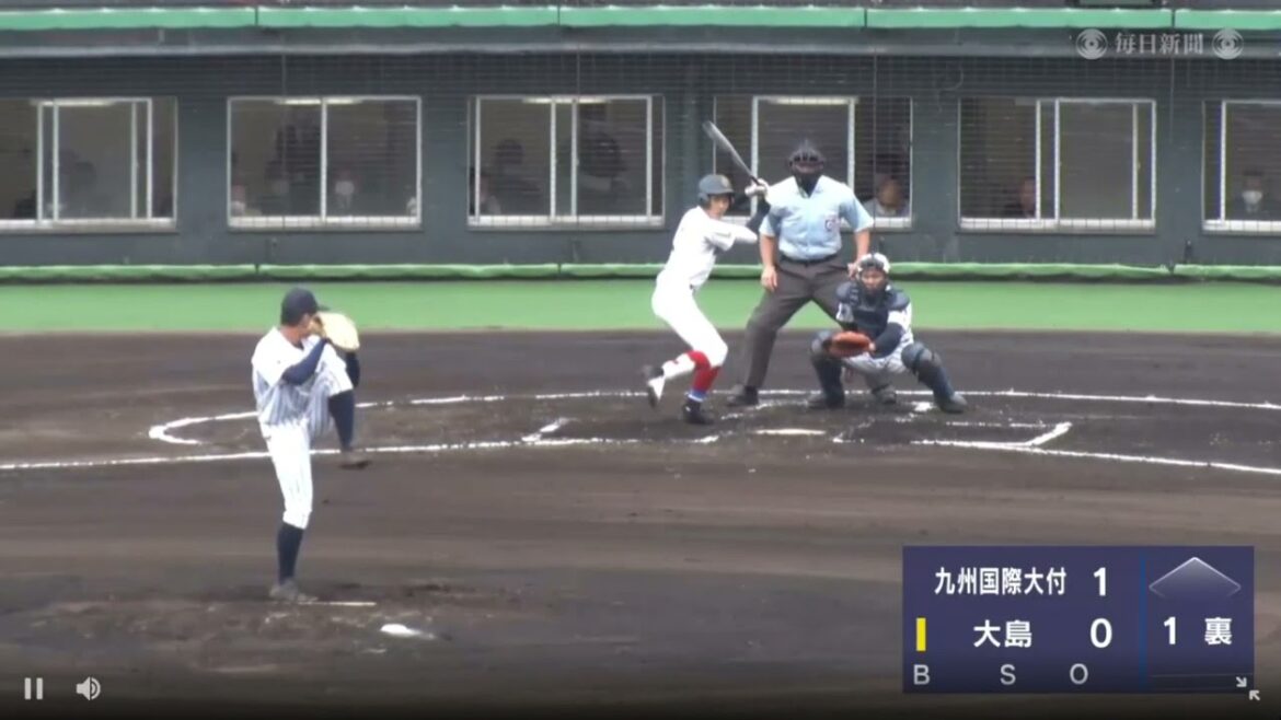 【高校野球】令和3年度秋季九州大会決勝　大島　X　九州国際大付属