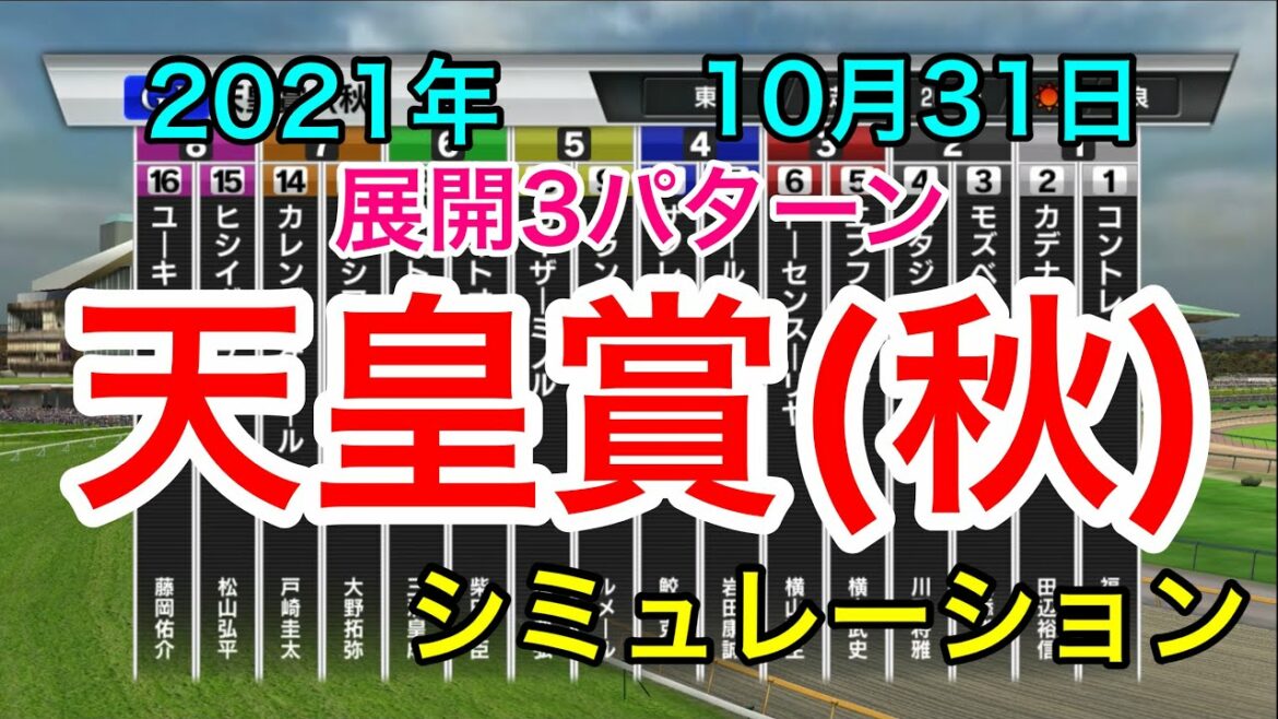 【競馬】天皇賞(秋)2021 シミュレーション《展開3パターン》