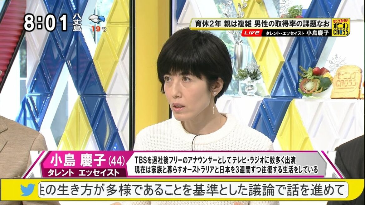 小島慶子「共働共育 団塊Jr.の10年後」 育休 最長2年に延長へ [モーニングCROSS]