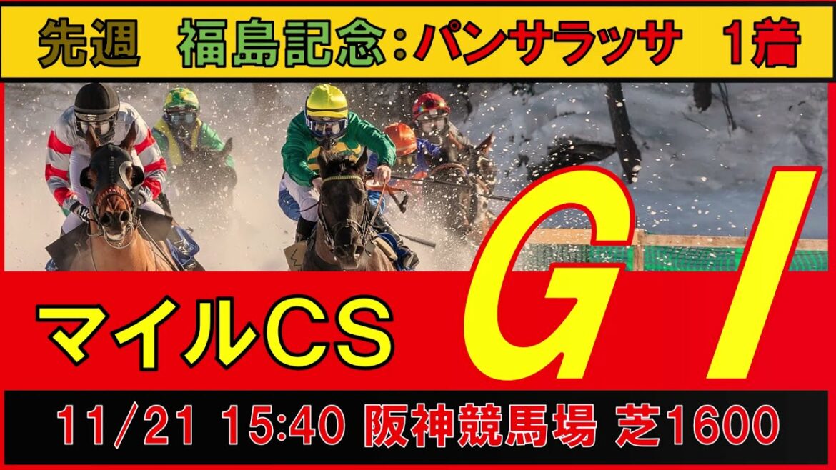 重賞予想 2021年11月21日 マイルCS 【過去データ＋推奨馬・対抗馬紹介動画】