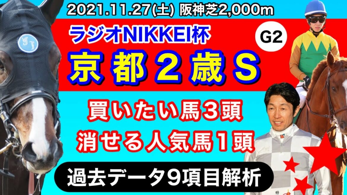 【ラジオNIKKEI杯京都2歳ステークス2021】過去データ9項目解析!!買いたい馬3頭と消せる人気馬1頭について(競馬予想)