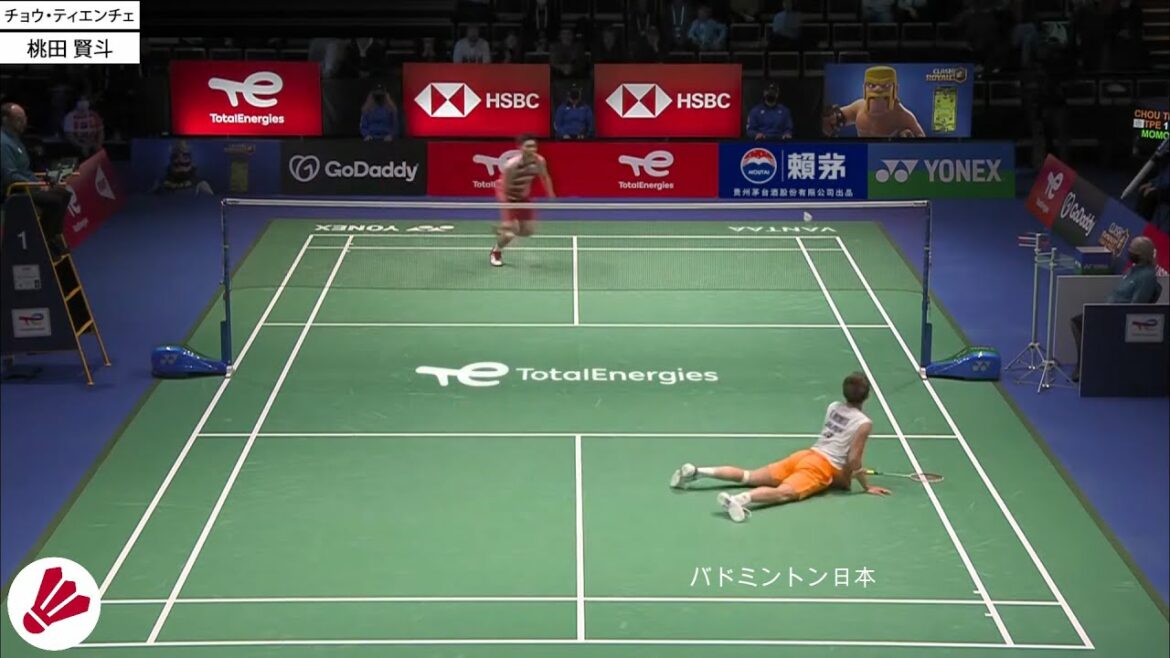 桃田賢斗が台湾No.1を破る | 桃田 賢斗 vs チョウ・ティエンチェ | バドミントン日本