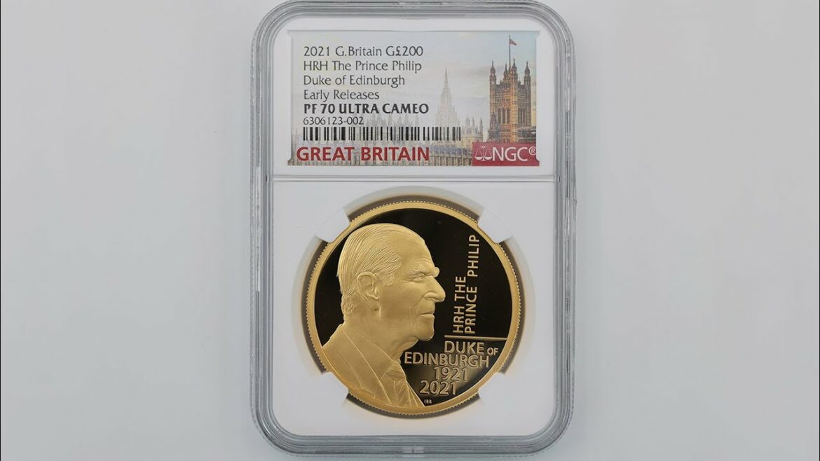 在庫残り2枚！2021 英国 エディンバラ公爵 フィリップ殿下追悼記念 200ポンド 金貨 2オンス プルーフ NGC PF 70 UC ER 初鋳版 最高鑑定  世界最安値！ 6306123-002