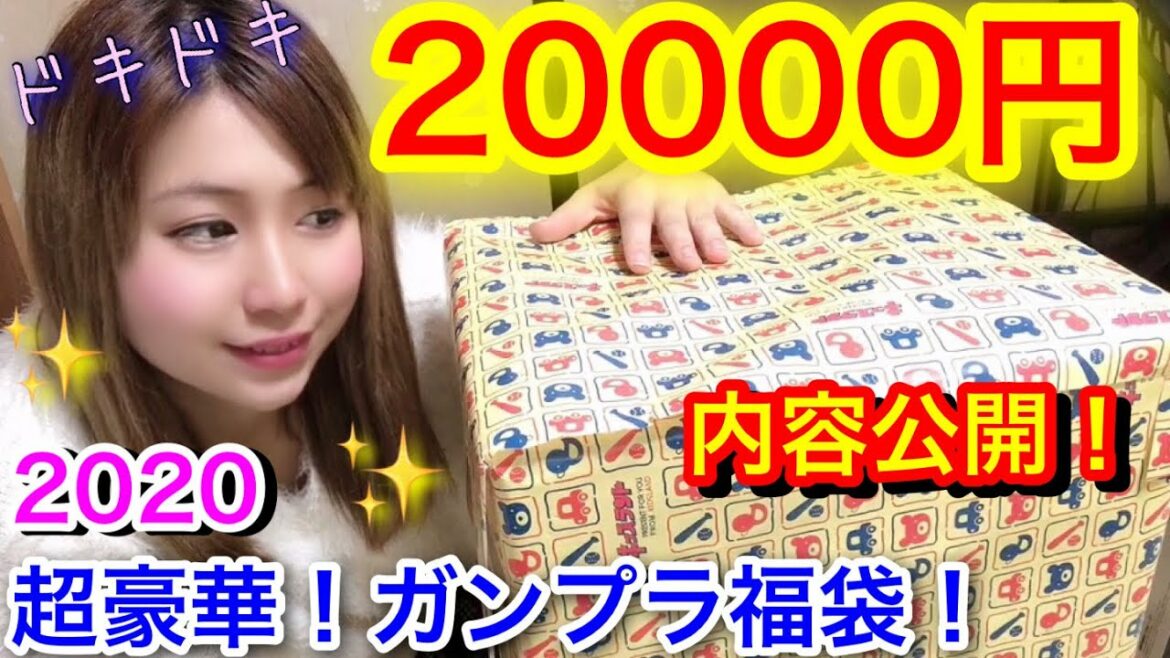 【2020年ガンプラ福袋開封③】20000円福袋の中身公開！超豪華内容にビックリ！！(ジョーシン キッズランド キャラクター館)