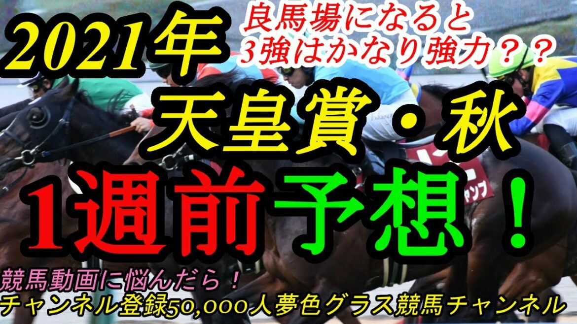 【1週前予想】2021天皇賞秋！良馬場だと3強は強力？グランアレグリアは1週前では懸念点あり！