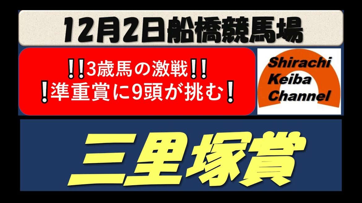 【競馬予想】三里塚賞 2021年12月2日 船橋競馬場