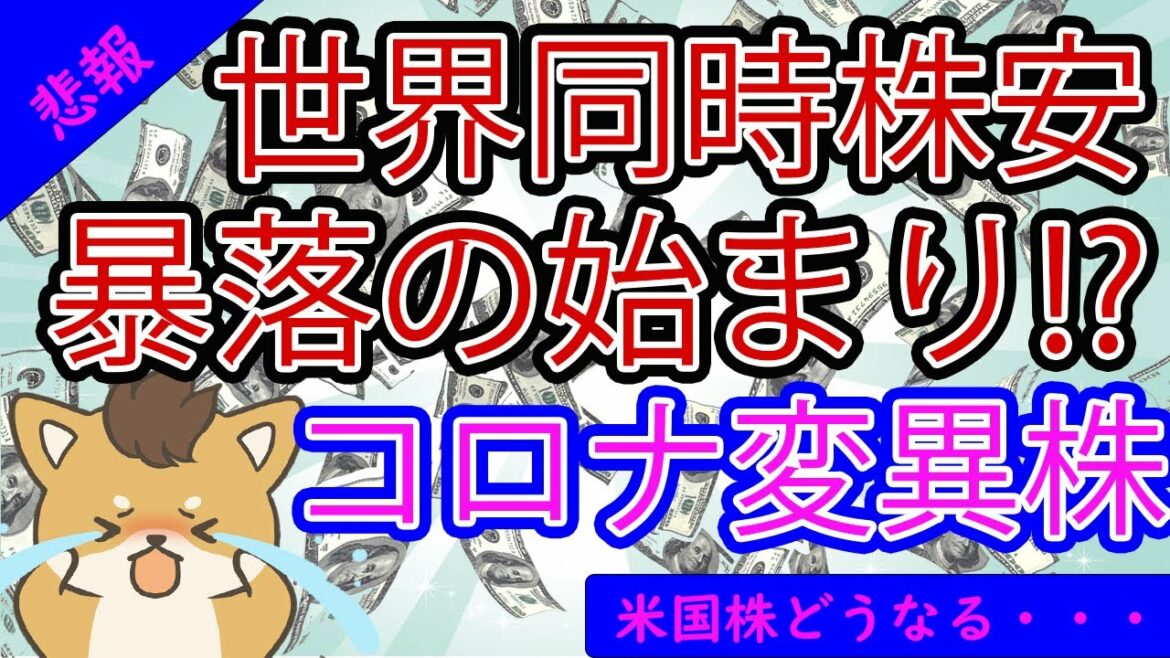 【暴落の始まり!?】コロナ変異株による世界同時株安。レバナスどうなる・・・