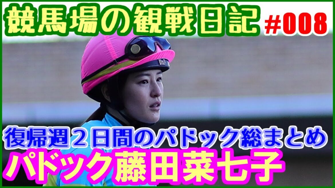 藤田菜七子の復帰週土日パドック映像総まとめ／競馬場の観察日記 No008