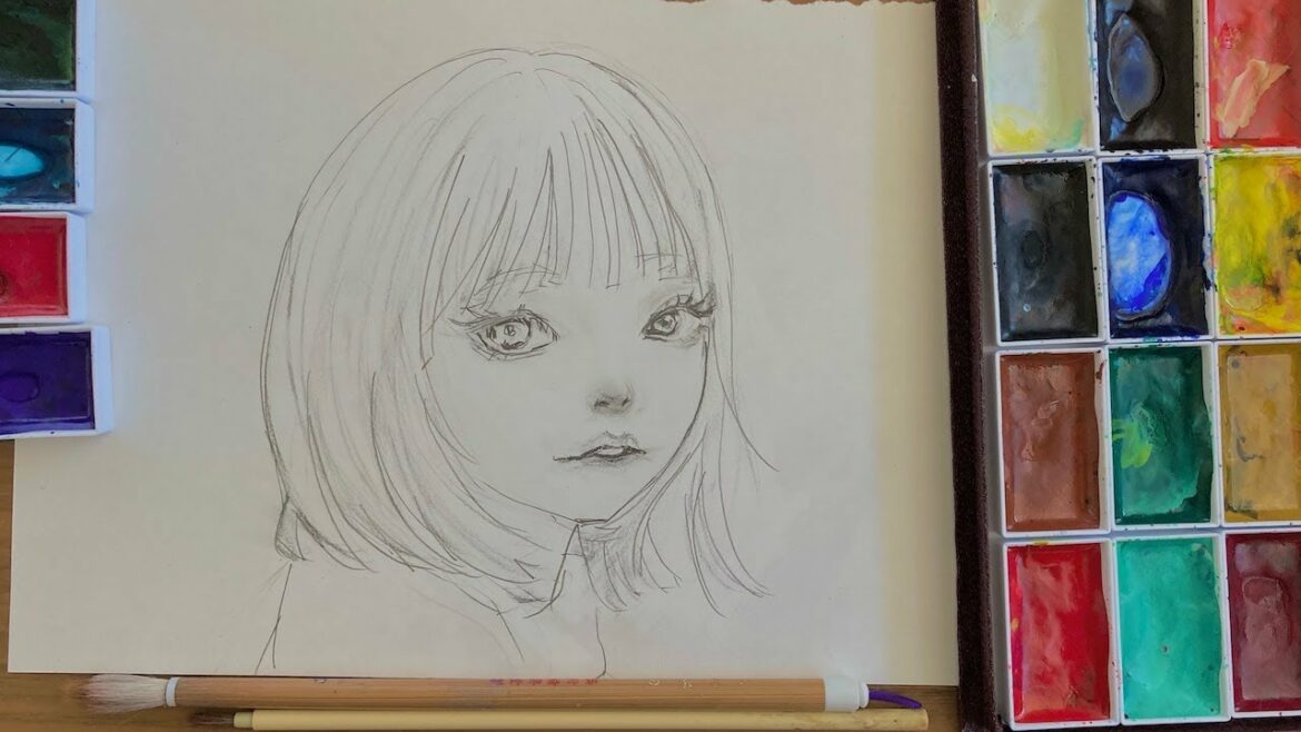 [広瀬すず]鉛筆でアニメ風/イラストメイキング　＃shorts  Drawing Suzu Hirose