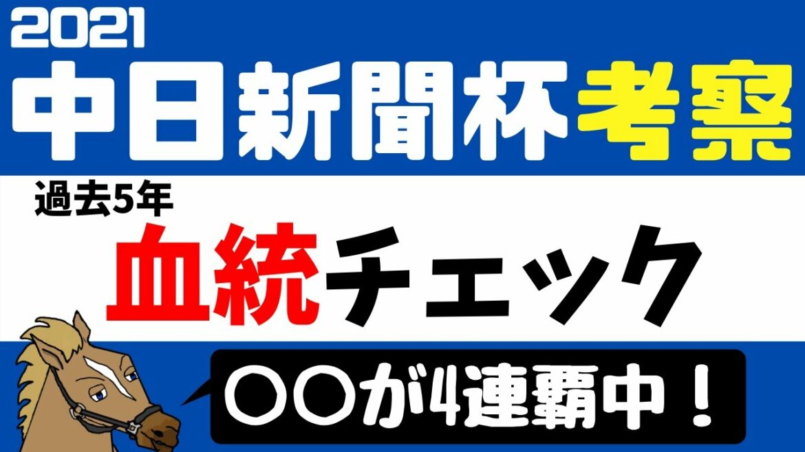 中日新聞杯2021 考察 過去5年血統チェック【バーチャルサラブレッド・リュウタロウ/競馬Vtuber】