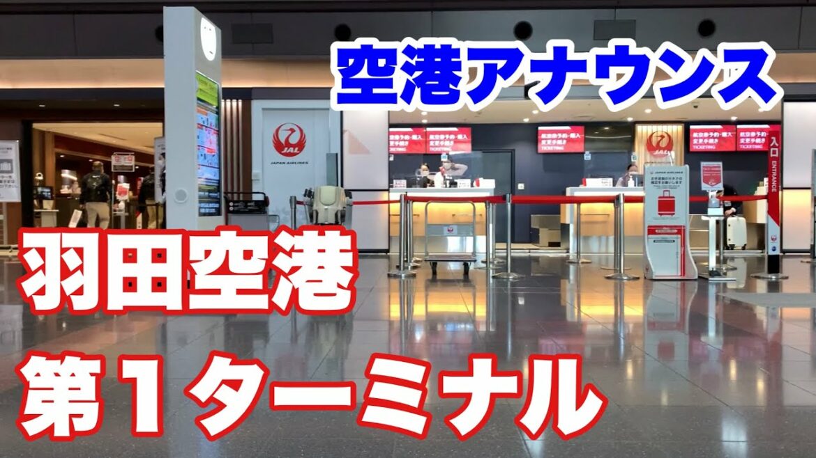 空港アナウンスが心地よい！ 緊急事態宣言があけ、日常を取り戻しつつある羽田空港第１ターミナルの状況【空港環境音】