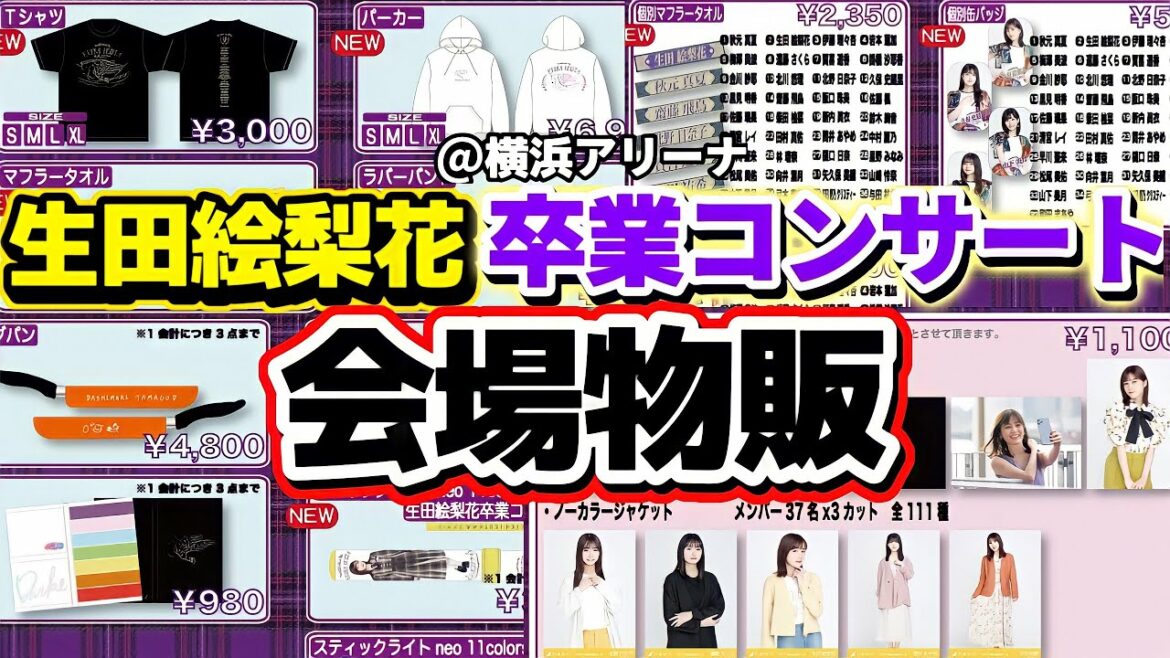 【乃木坂46】会場行く人必見！生田絵梨花卒業コンサート、物販情報まとめ！