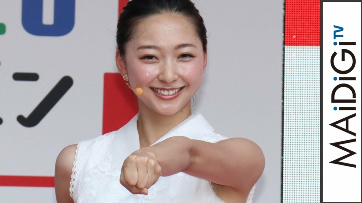 畠山愛理、キレのある突き！　五輪追加競技・空手を体験　「日本生命 みんなの2020 全国キャラバン」出発式4