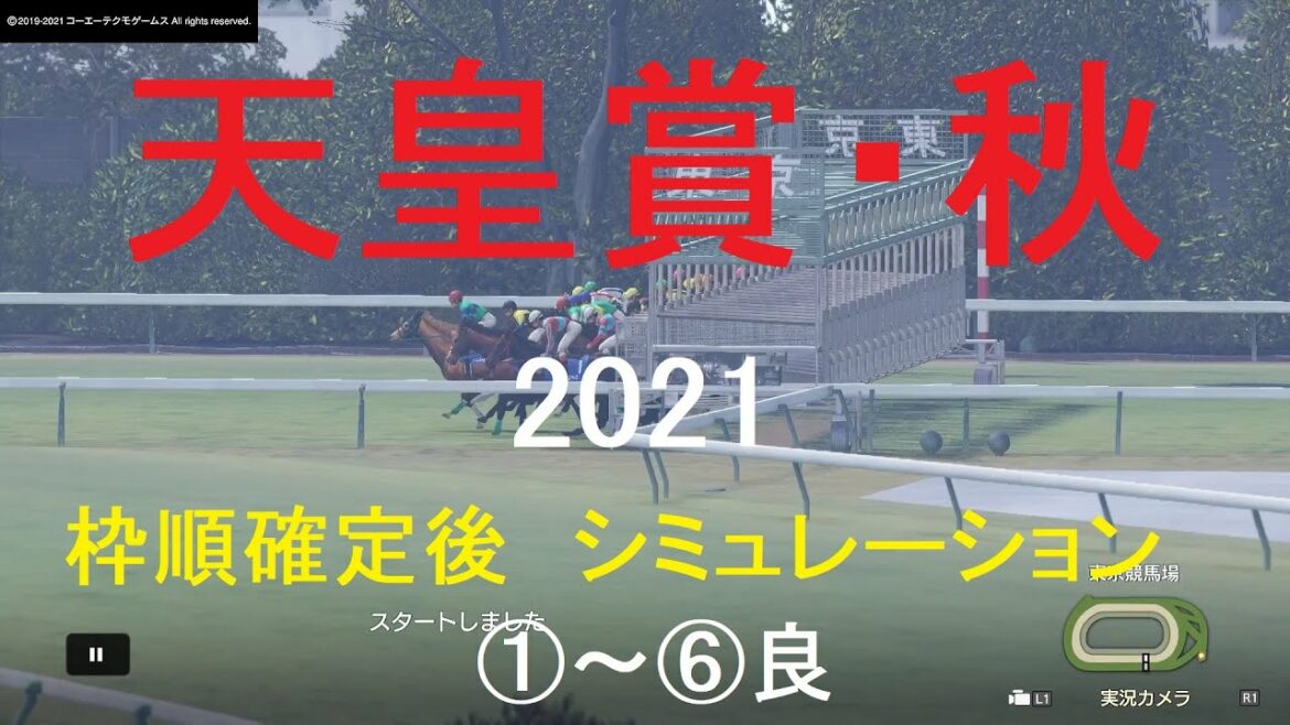 【競馬予想2021】天皇賞・秋（GⅠ）シミュレーション枠順確定後6パターン（①～⑥良）【WP9】20211028