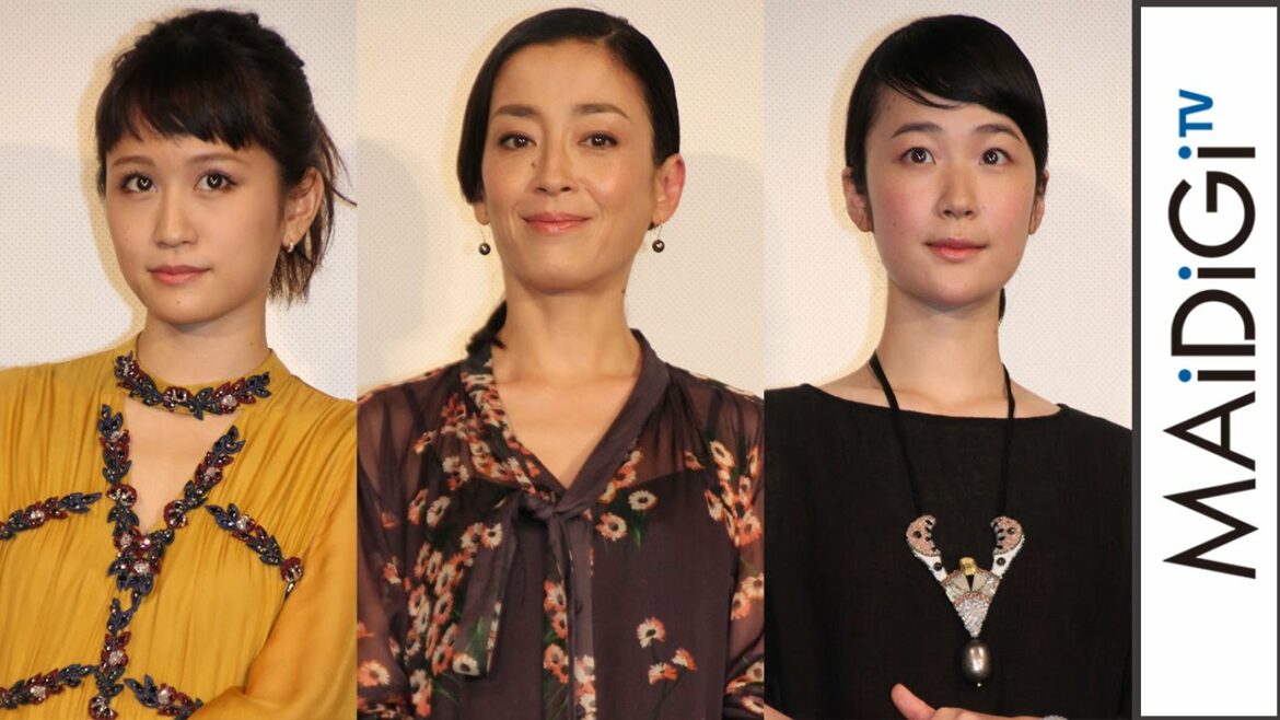 宮沢りえ、大人キュートな装い　黒木華＆前田敦子とふんわりワンピ　WOWOWドラマ「グーグーだって猫である2」第1話完成披露試写会１