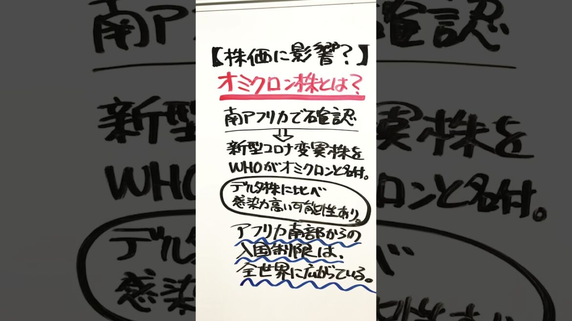 オミクロン株とは【株価に影響？】