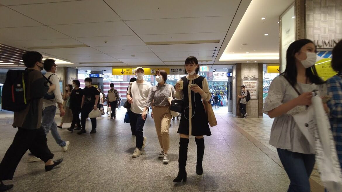 【日本歩/4K Japan Walk】緊急事態宣言明けの横浜駅周辺を散歩#02(2021/10/03)