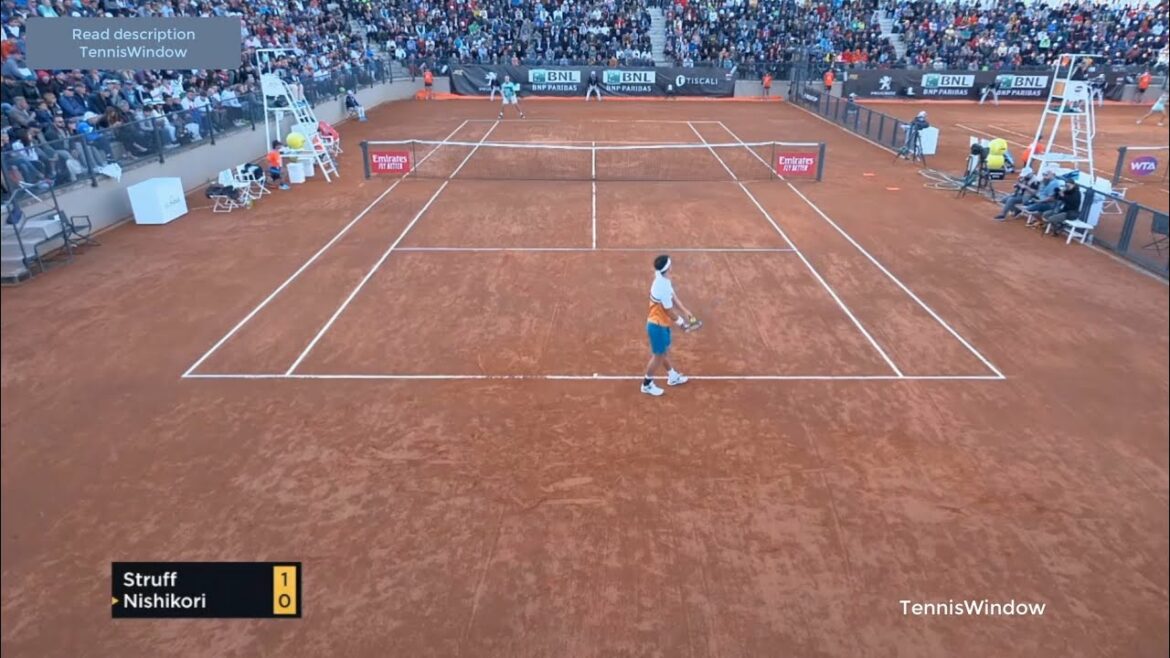 Nishikori (錦織) VS Struff (シュトルフ) Rome Nishikori (錦織) VS Struff (シュトルフ) Rome