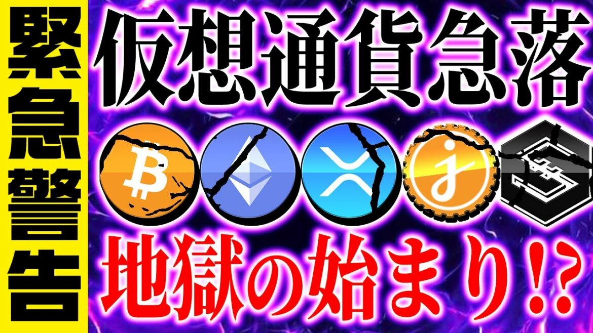 ⚠️緊急警告⚠️仮想通貨急落で地獄の始まり⁉︎私の今後の戦略を全て教えます!!【ビットコイン】【リップル】