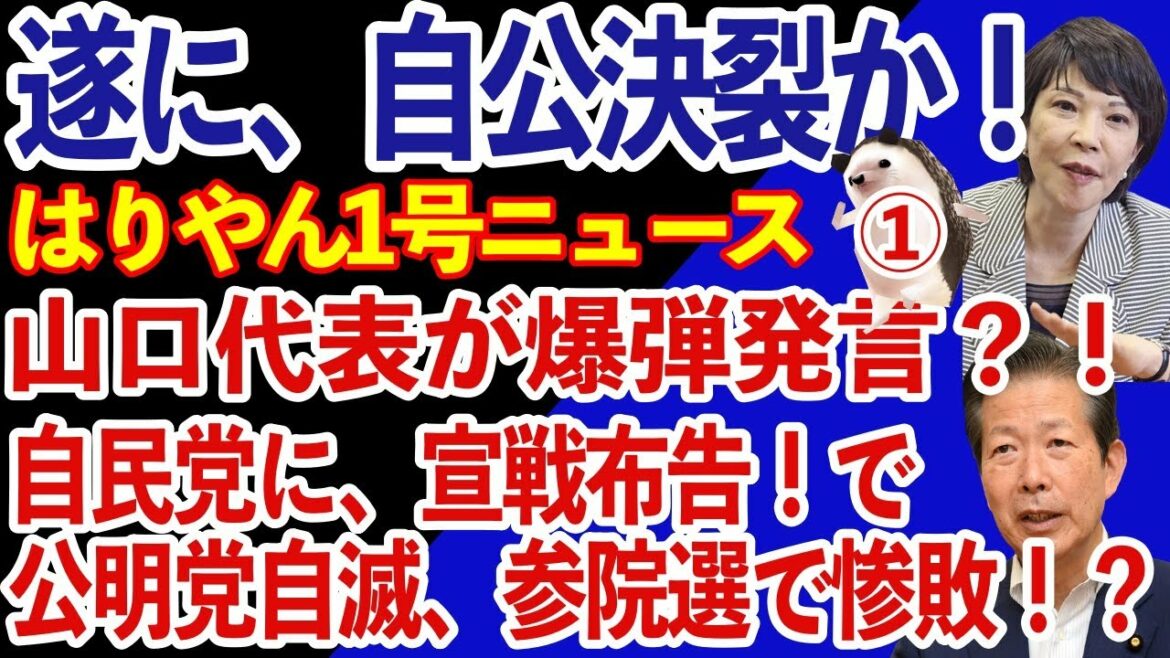 【高市早苗さん「ありえない！」】公明党、自民推薦の見送りを検討中！？参院選。自公連立政権のあり方と、政界再編について期待する
