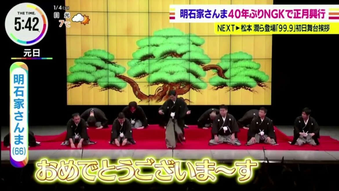 明石家さんま40年ぶりNGKで正月興行・ＴＨＥ　ＴＩＭＥ， 2022年01月04日