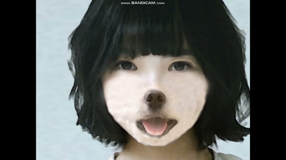 平手友梨奈を犬の顔に描きました。