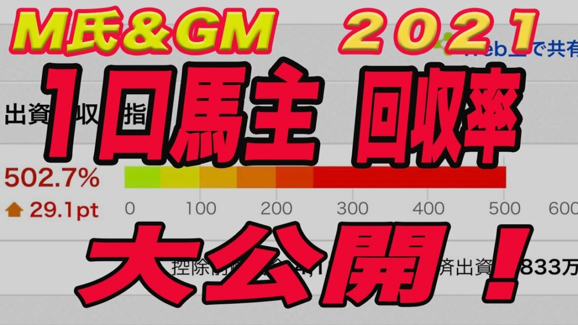 【 2021年度1口馬主結果発表! 】M氏&GMの1口馬主成績を発表!回収率は?1口馬主で勝つための秘訣、決意を発表します! 【 2021年度1口馬主結果発表! 】M氏&GMの1口馬主成績を発表!回収率は?1口馬主で勝つための秘訣、決意を発表します!