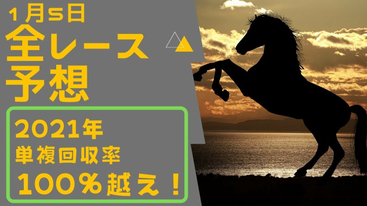 【1月5日水曜競馬予想】中央競馬全レース予想を公開中！2021年推奨馬の単複回収率100%超えを達成！！！【中山金杯2022、京都金杯2022】