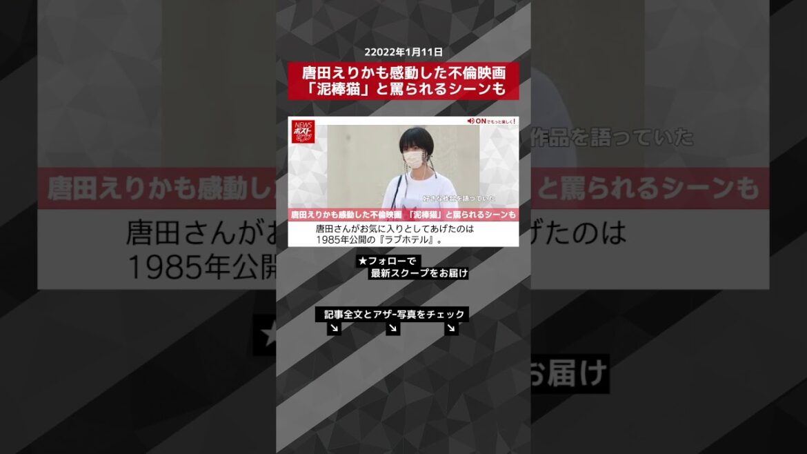 唐田えりかも感動した不倫映画 「泥棒猫」と罵られるシーンも NEWSポストセブン #shorts