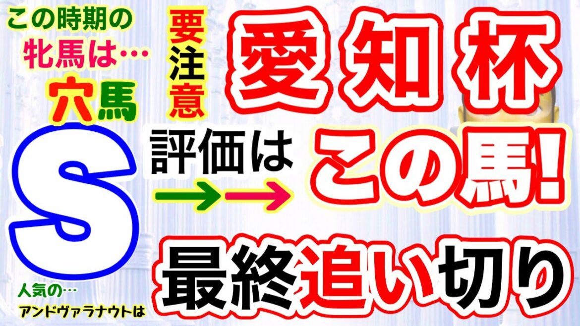 愛知杯しーいちの最終追い切りS評価は今まで評価を上げて来なかった穴馬