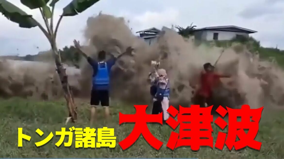 【衝撃映像】トンガ諸島衝撃の大噴火・津波映像まとめ