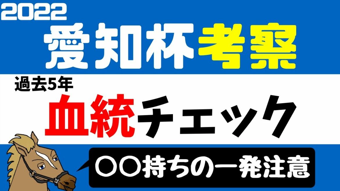 愛知杯2022 考察 過去5年血統チェック【バーチャルサラブレッド・リュウタロウ/競馬Vtuber】