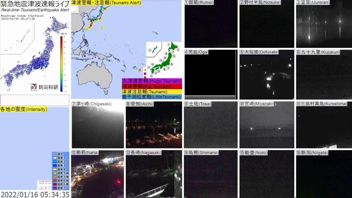 🔴緊急津波地震速報ライブ The Real-time Tsunami/Earthquake Alert in Japan