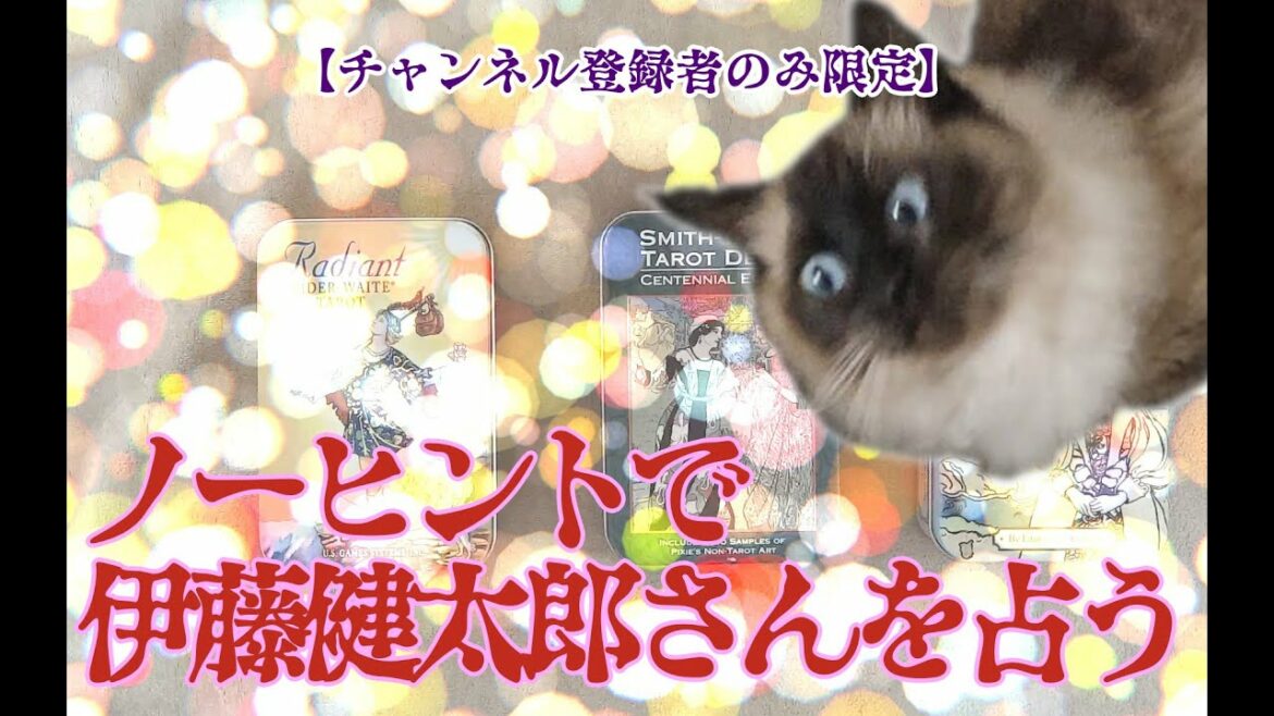 【チャンネル登録者限定】ノーヒントで伊藤健太郎さんを占う【今後】