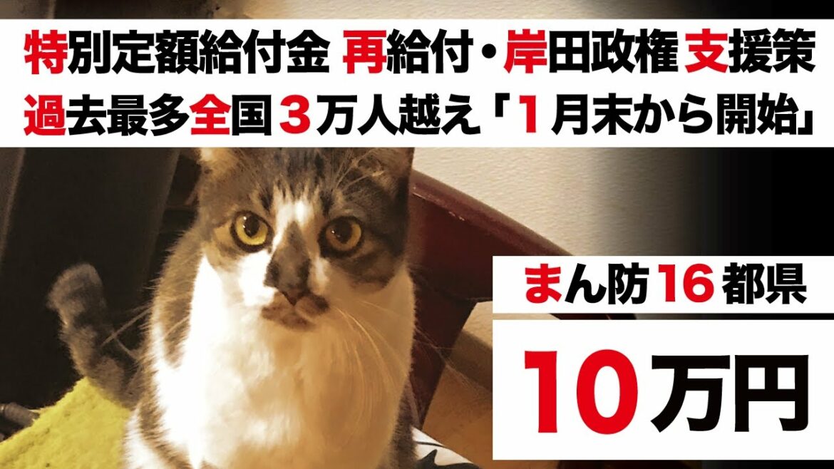 まん延防止 16都県に拡大【特別定額給付金 再給付・岸田政権 第6波 緊急事態宣言】全国「3万人越え」経済損失 1兆円以上「支援金 1月末にも受付開始」【オミクロン株 国会】