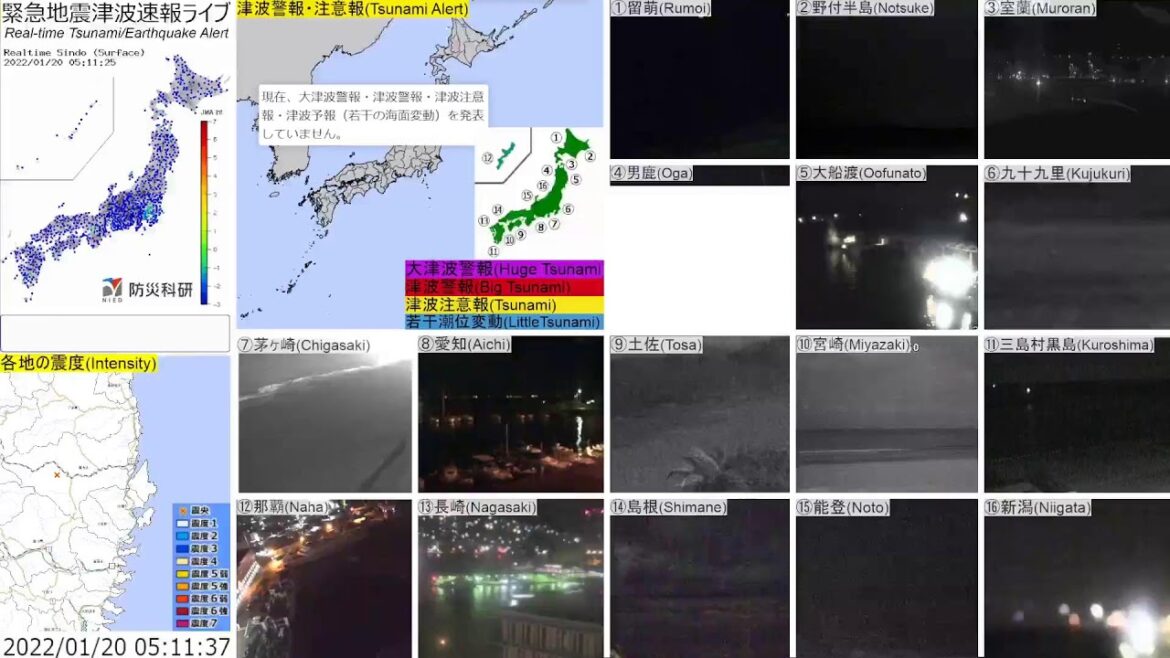 🔴緊急津波地震速報ライブ The Real-time Tsunami/Earthquake Alert in Japan 🔴緊急津波地震速報ライブ The Real-time Tsunami/Earthquake Alert in Japan