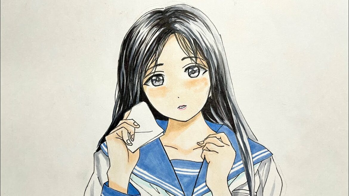明日ちゃんのセーラー服　明日小路　描いてみた　AKEBI's sailor uniform Komichi Akebi drawing