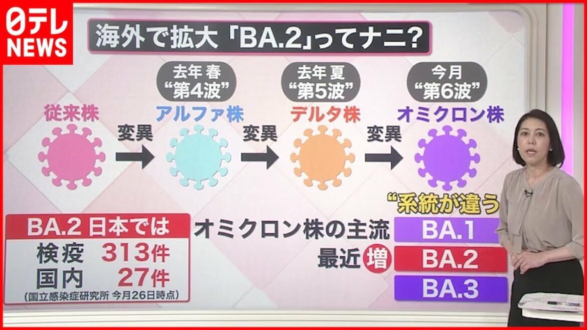 【解説】“新オミクロン株”「BA.2」 感染力強い…その特徴は？　新型コロナウイルス