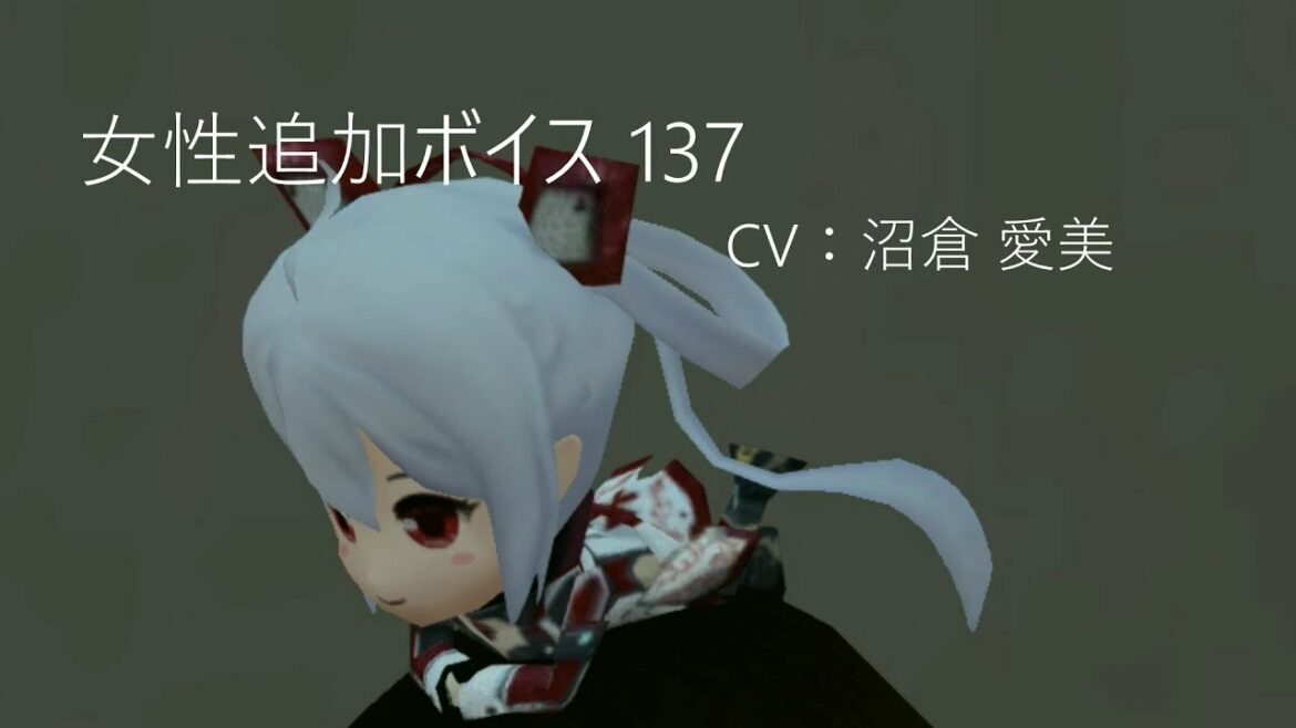 PSO2  CV：沼倉 愛美  女性追加ボイス 137