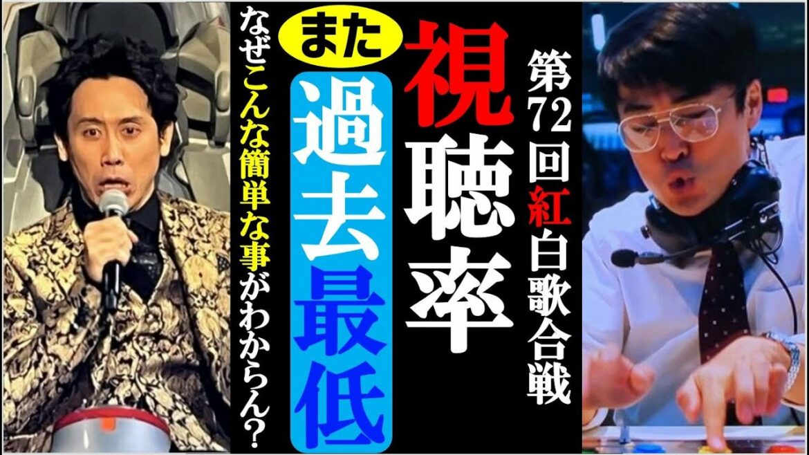 第72回紅白歌合戦がまた視聴率過去最低記録を更新に失笑の嵐!なぜこんな簡単な事がわからないのか?高齢者に耳を傾けよ! 第72回紅白歌合戦がまた視聴率過去最低記録を更新に失笑の嵐!なぜこんな簡単な事がわからないのか?高齢者に耳を傾けよ!