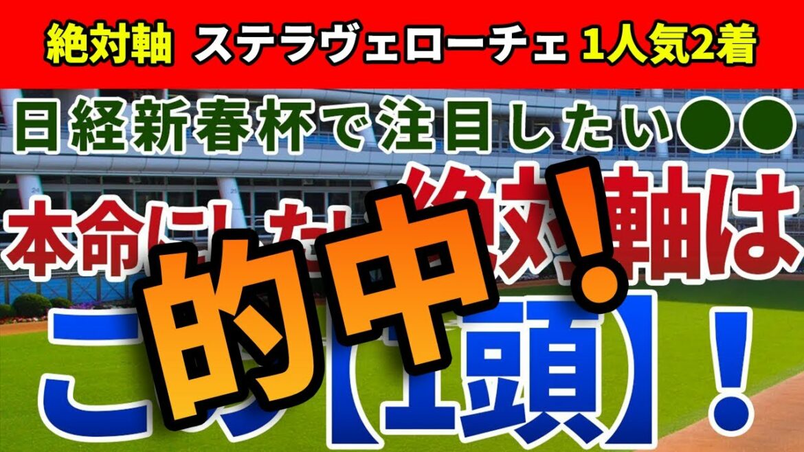 日経新春杯2022【絶対軸1頭】公開！先週のフェアリーSは5人気7.1倍へ自信の◎今回、好走条件が揃った信頼の1頭はあの馬