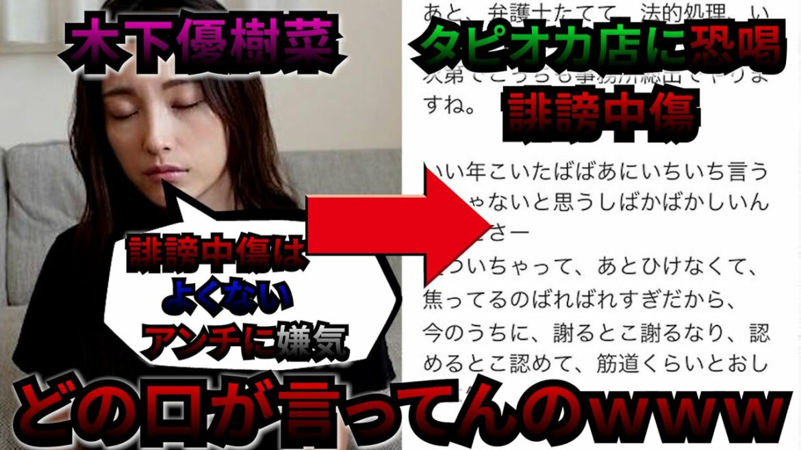 【悲報】木下優樹菜の言ってることがただの自己中な件についてｗｗｗ【解説】