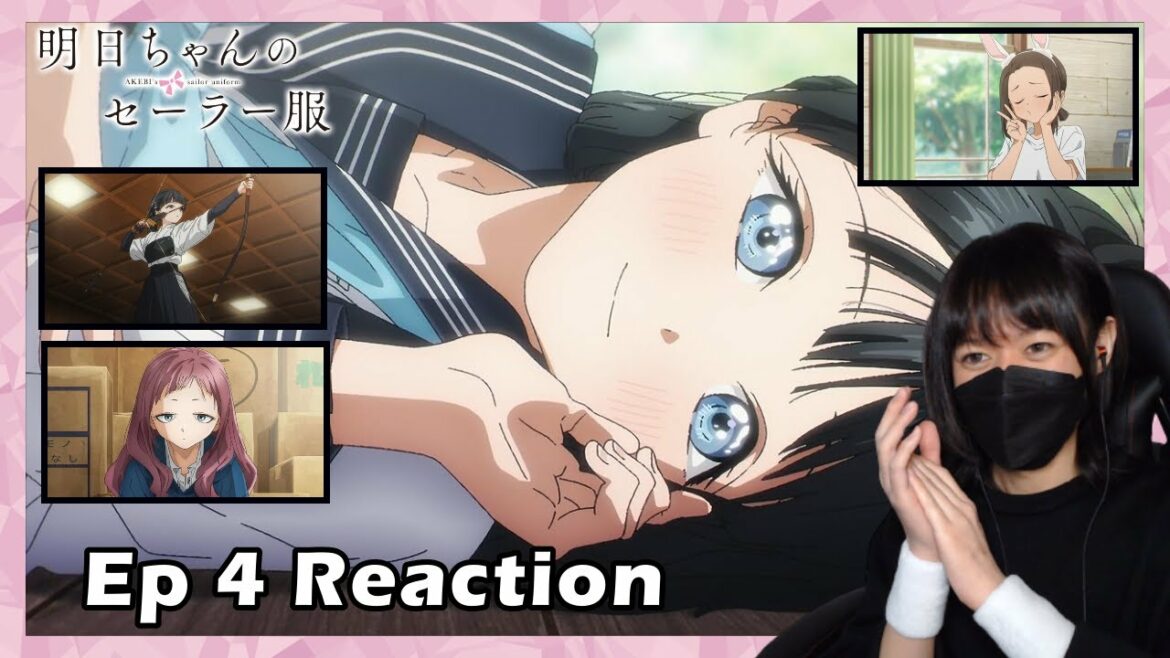 明日ちゃんのセーラー服 4話 アニメリアクション AKEBI's sailor uniform Episode4 AnimeReaction