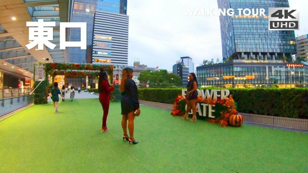 緊急事態宣言解除間近の夜の名古屋駅東口 Walk at Nagoya Station in Japan at night