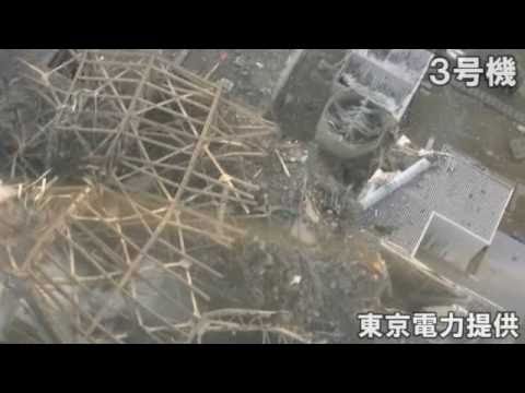 16日撮影の福島第一原発の3、4号機 16日撮影の福島第一原発の3、4号機