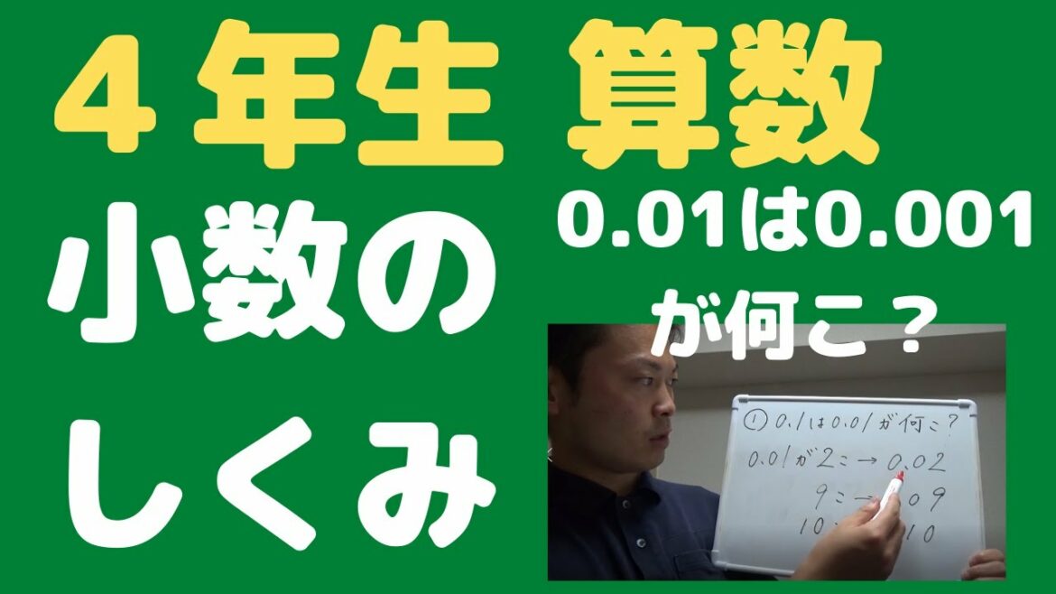 小４算数【小数のしくみ】オンライン授業　算数の勉強