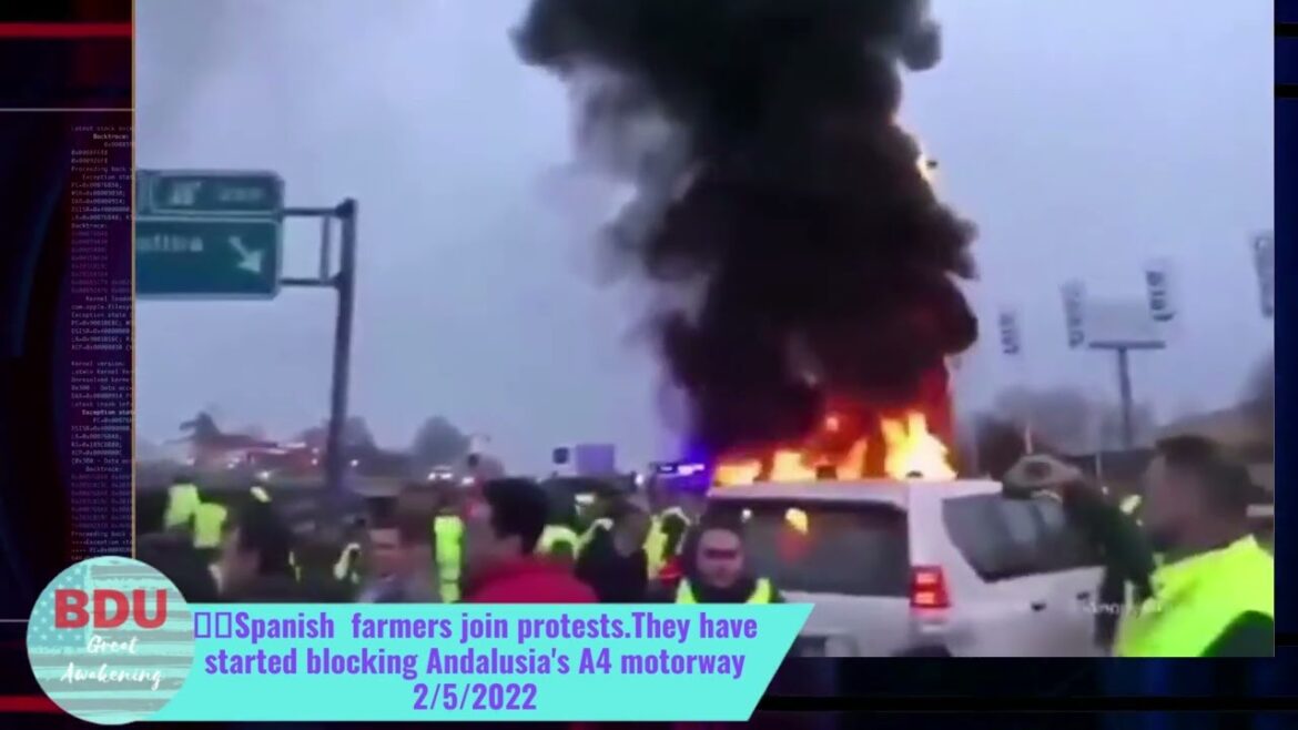 breaking news: Spanish 🇪🇸 farmers join protests / ニュース速報：スペイン🇪🇸農民が抗議に参加
