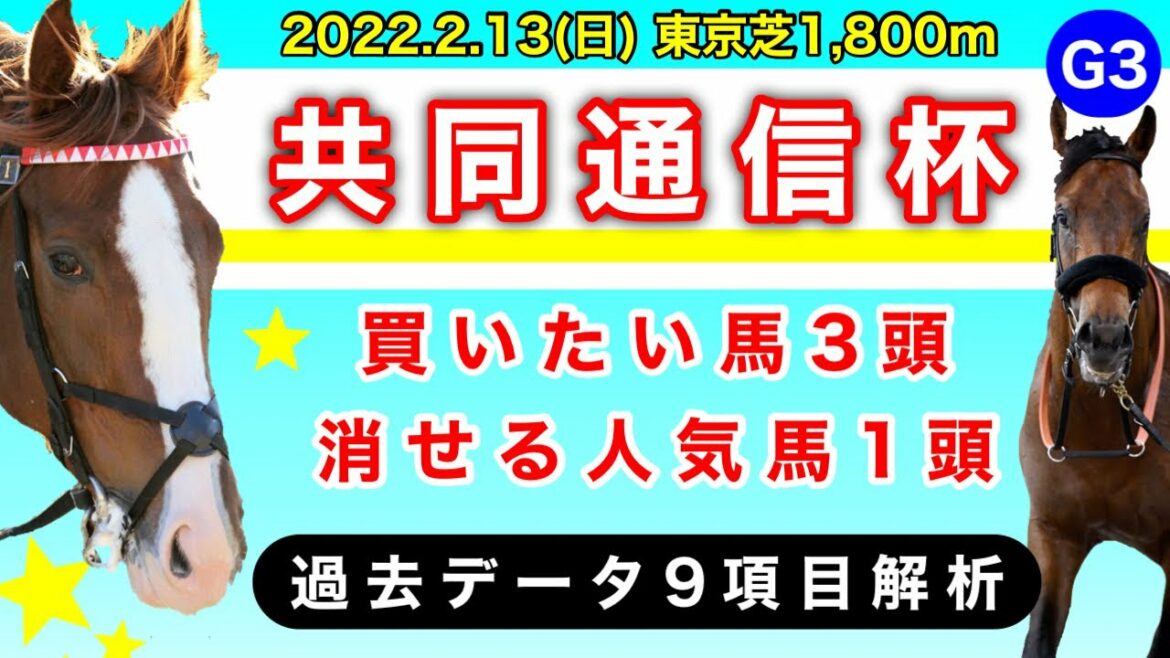 【共同通信杯2022】過去データ9項目解析!!買いたい馬3頭と消せる人気馬1頭について(競馬予想)