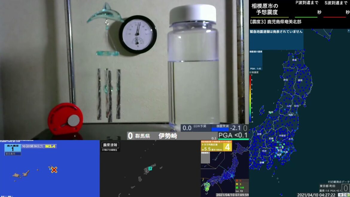 トカラ列島近海群発地震(この動画は16地震)